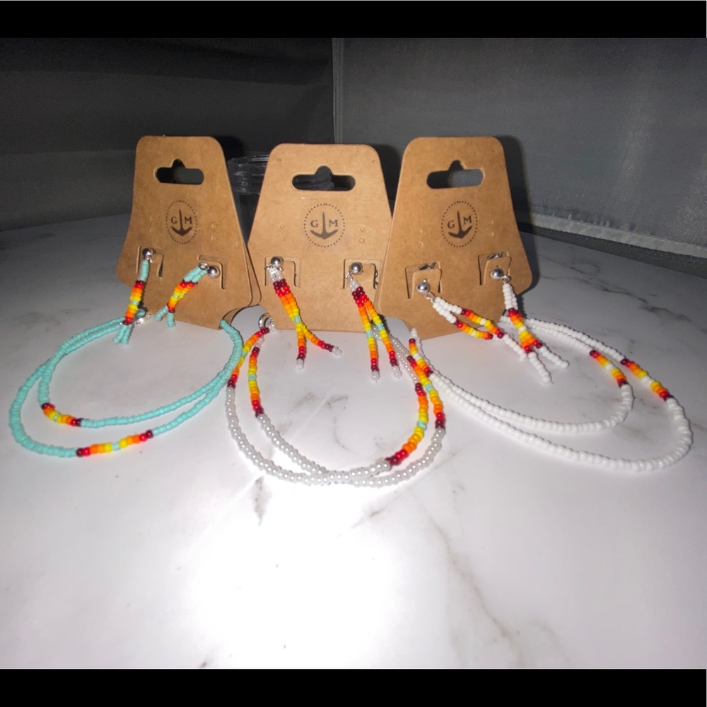 Boho earring and necklace set